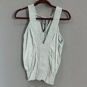 Chic Sleeveless Light Blue Blouse